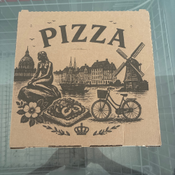 Pizza &AElig;sker 30x30x3 100 stk